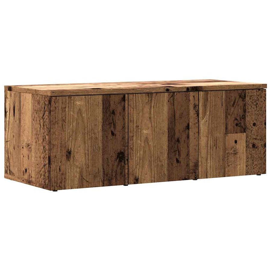 Tv-meubel 80x34x30 cm bewerkt hout oud houtkleurig