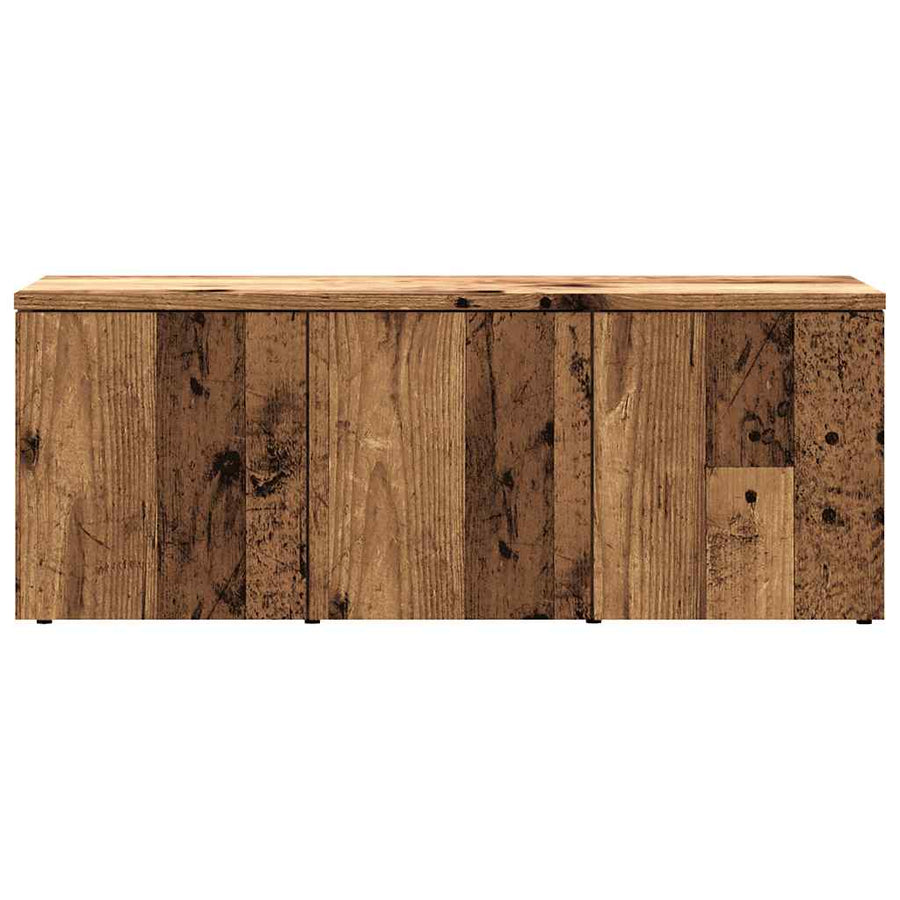 Tv-meubel 80x34x30 cm bewerkt hout oud houtkleurig