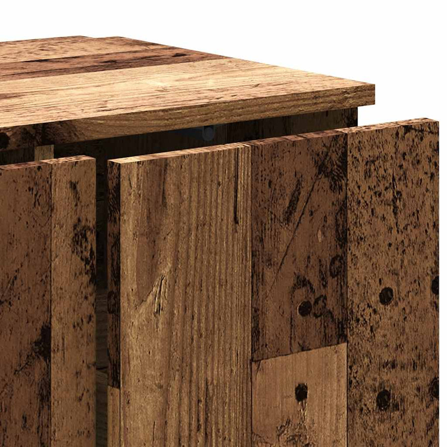 Tv-meubel 80x34x30 cm bewerkt hout oud houtkleurig