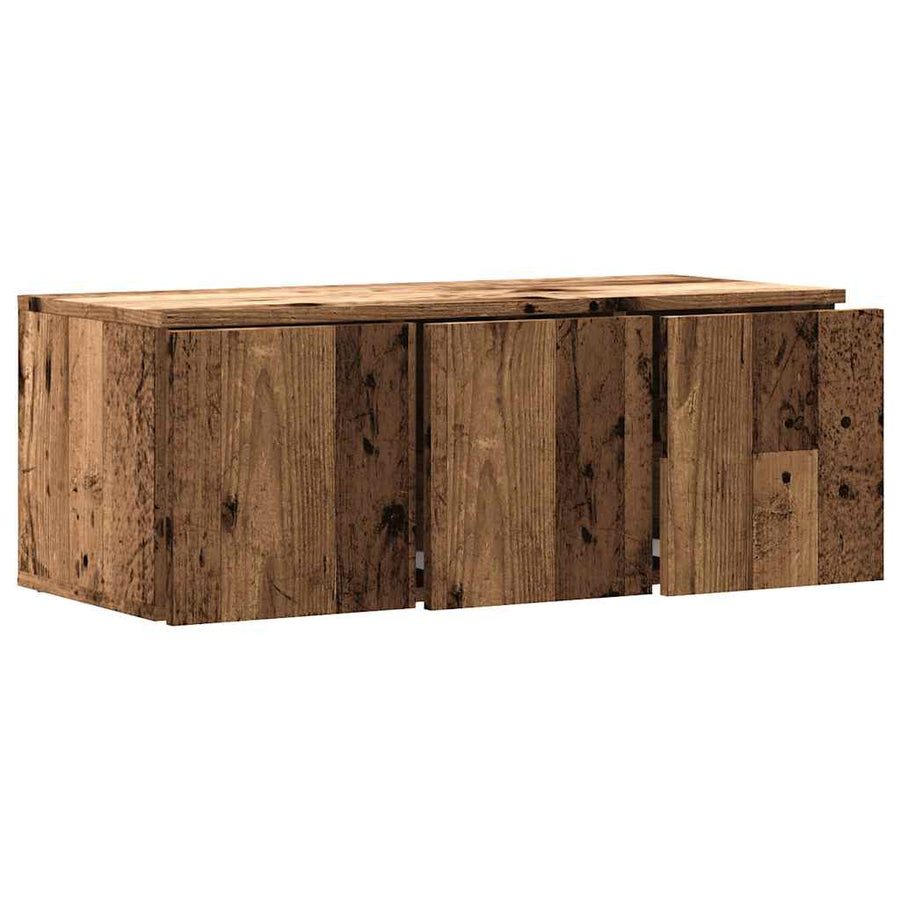 Tv-meubel 80x34x30 cm bewerkt hout oud houtkleurig