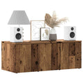 Tv-meubel 80x34x30 cm bewerkt hout oud houtkleurig