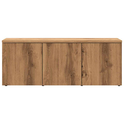 Tv-meubel 80x34x30 cm bewerkt hout artisanaal eikenkleur