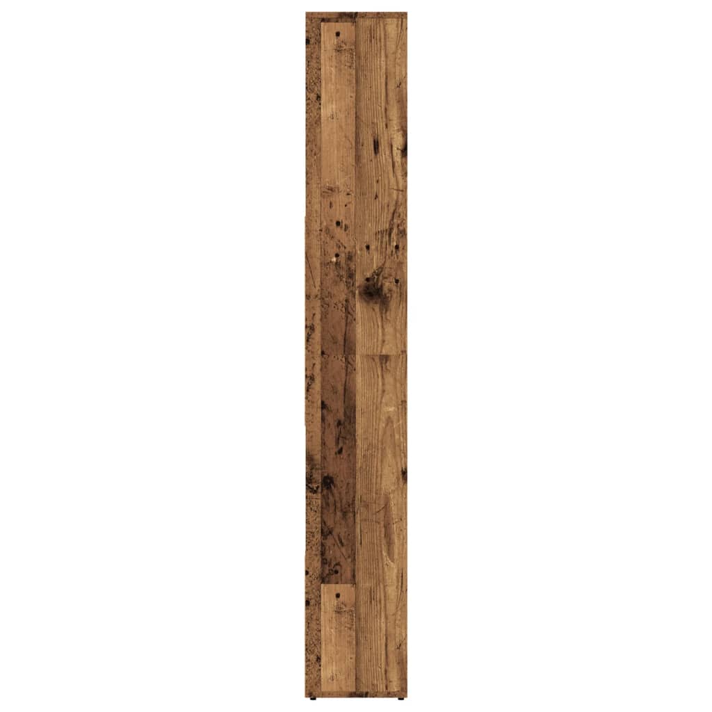 Boekenkast 67x24x161 cm bewerkt hout oud houtkleurig