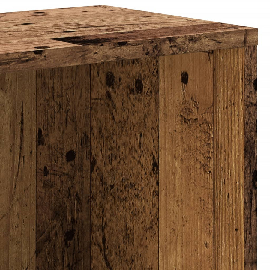 Boekenkast 67x24x161 cm bewerkt hout oud houtkleurig