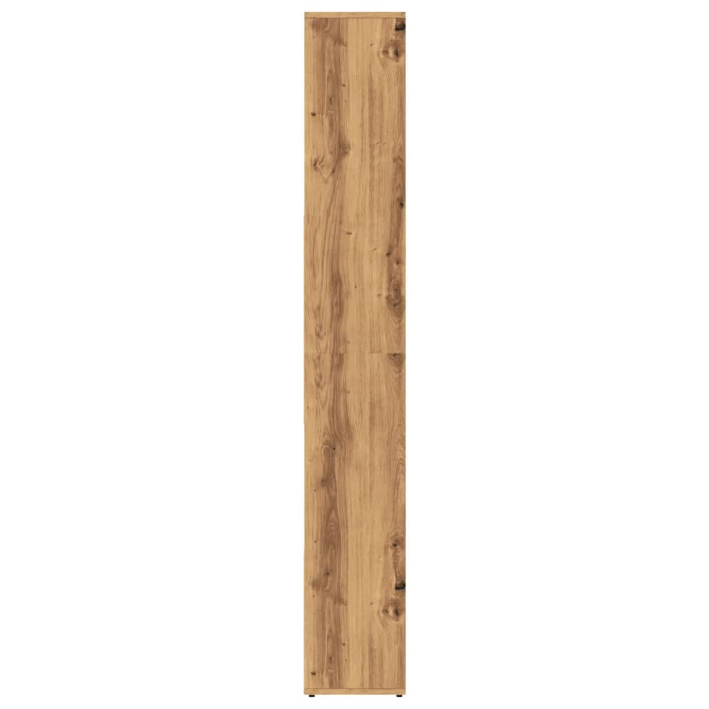 Boekenkast 67x24x161 cm bewerkt hout artisanaal eikenkleurig