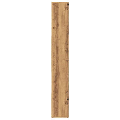 Boekenkast 67x24x161 cm bewerkt hout artisanaal eikenkleurig