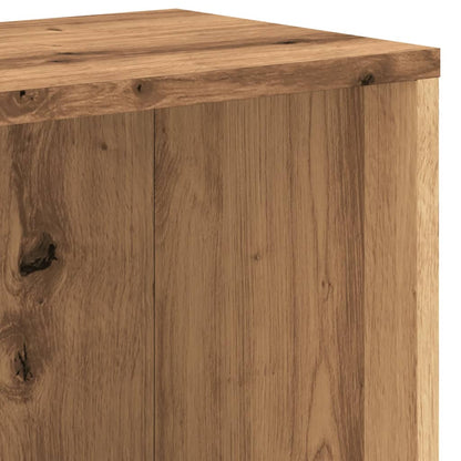 Boekenkast 67x24x161 cm bewerkt hout artisanaal eikenkleurig