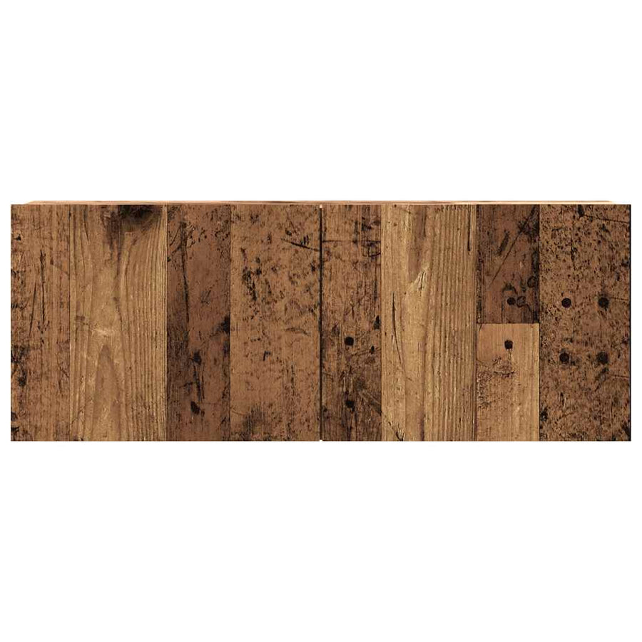 Tv-wandmeubel 80x30x30 cm bewerkt hout oud houtkleurig