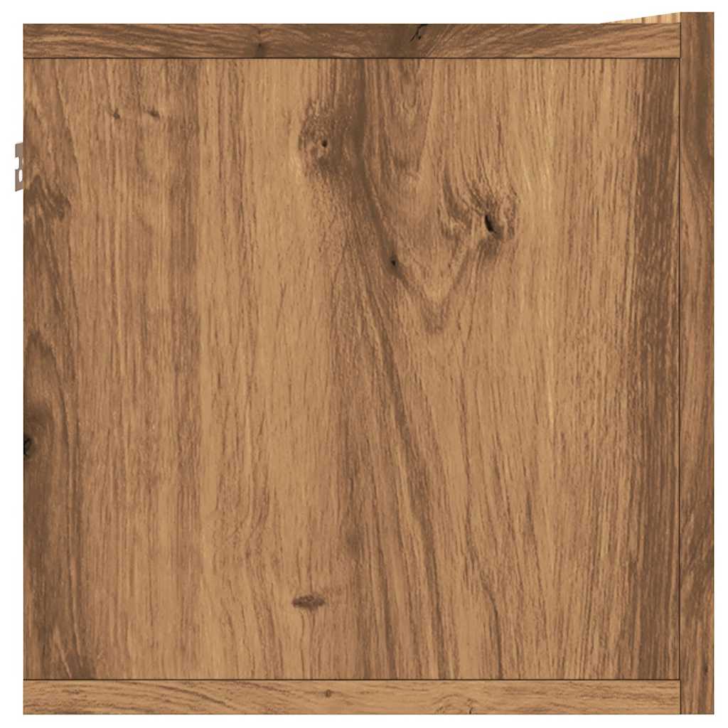 Tv-wandmeubel 80x30x30 cm bewerkt hout artisanaal eikenkleurig