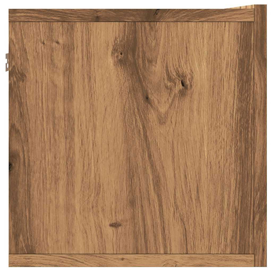 Tv-wandmeubel 80x30x30 cm bewerkt hout artisanaal eikenkleurig