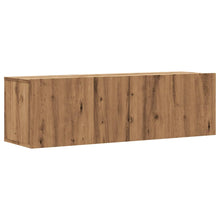 Tv-wandmeubel 100x30x30 cm bewerkt hout artisanaal eikenkleurig