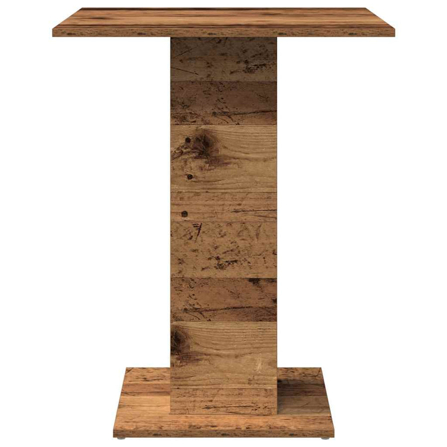 Bistrotafel 60x60x75 cm bewerkt hout oud houtkleurig