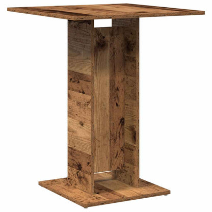 Bistrotafel 60x60x75 cm bewerkt hout oud houtkleurig