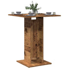 Bistro table 60x60x75 cm treated wood old wood-coloured
