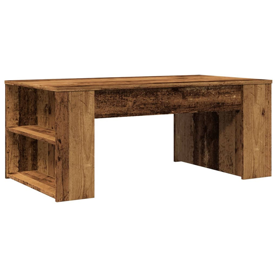 Salontafel 102x55x42 cm bewerkt hout oud houtkleurig