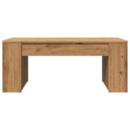 Salontafel 102x55x42 cm bewerkt hout artisanaal eikenkleur