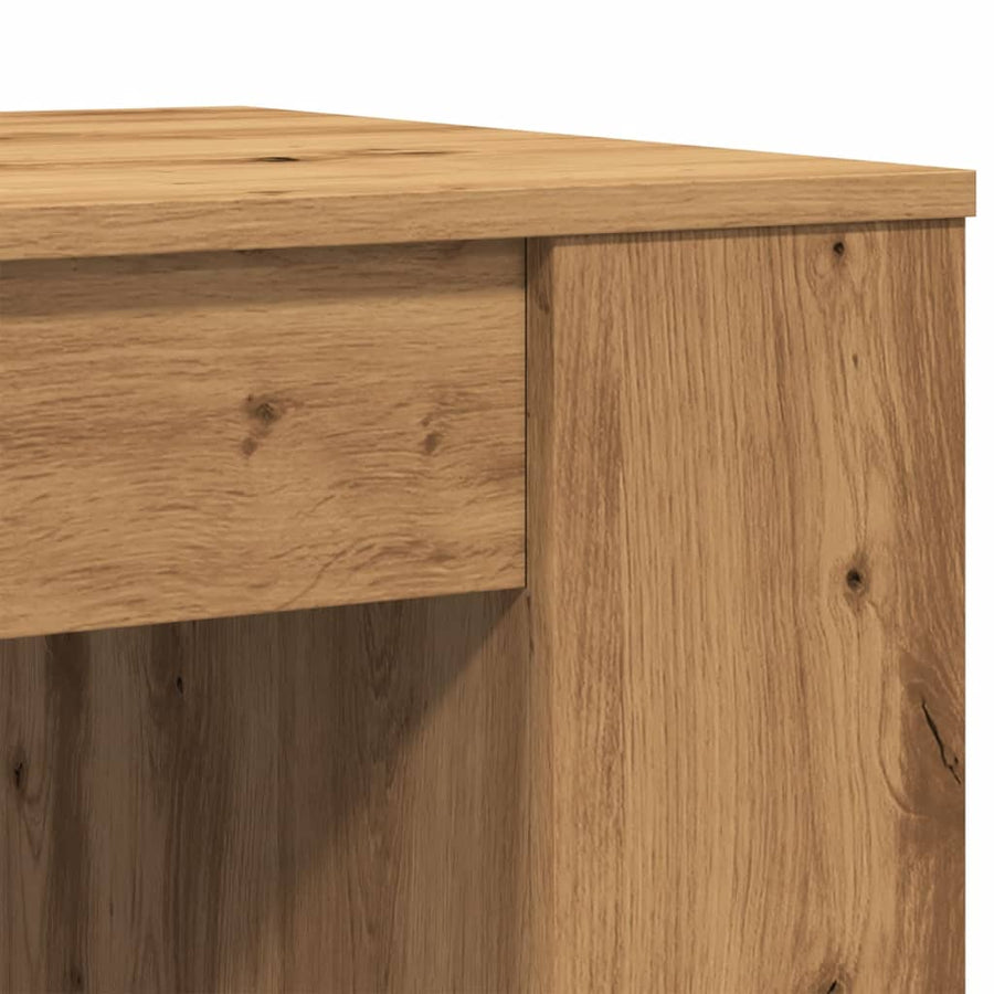Salontafel 102x55x42 cm bewerkt hout artisanaal eikenkleur