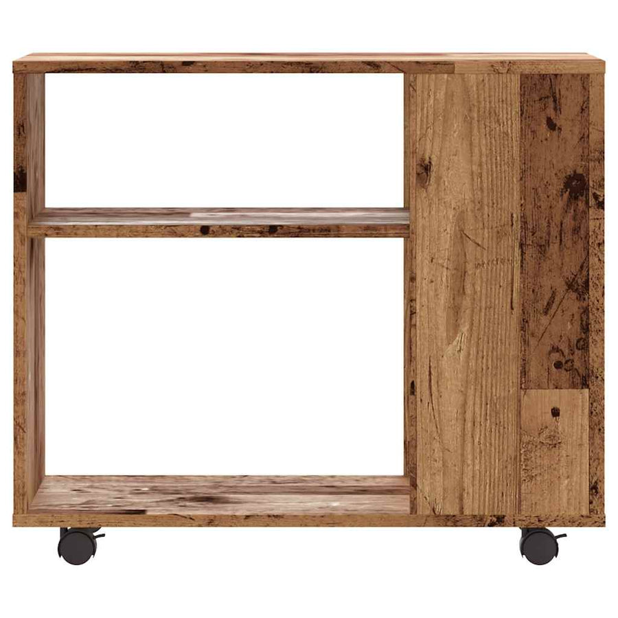 Bijzettafel 70x35x55 cm bewerkt hout oud houtkleurig
