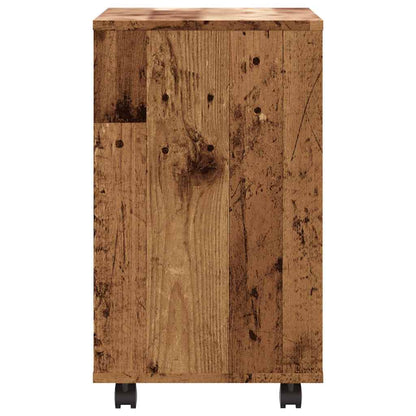 Bijzettafel 70x35x55 cm bewerkt hout oud houtkleurig