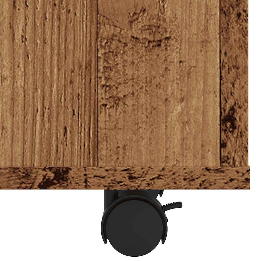 Bijzettafel 70x35x55 cm bewerkt hout oud houtkleurig