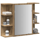 Badkamerspiegelkast 80x20,5x64 cm bewerkt hout eiken