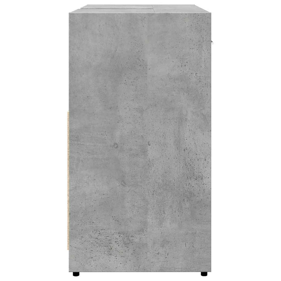 Wastafelkast 60x33x60 cm bewerkt hout betongrijs