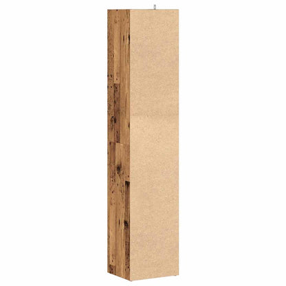 Boekenkast 36x30x171 cm bewerkt hout oud houtkleurig