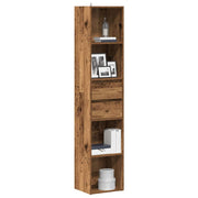 Boekenkast 36x30x171 cm bewerkt hout oud houtkleurig