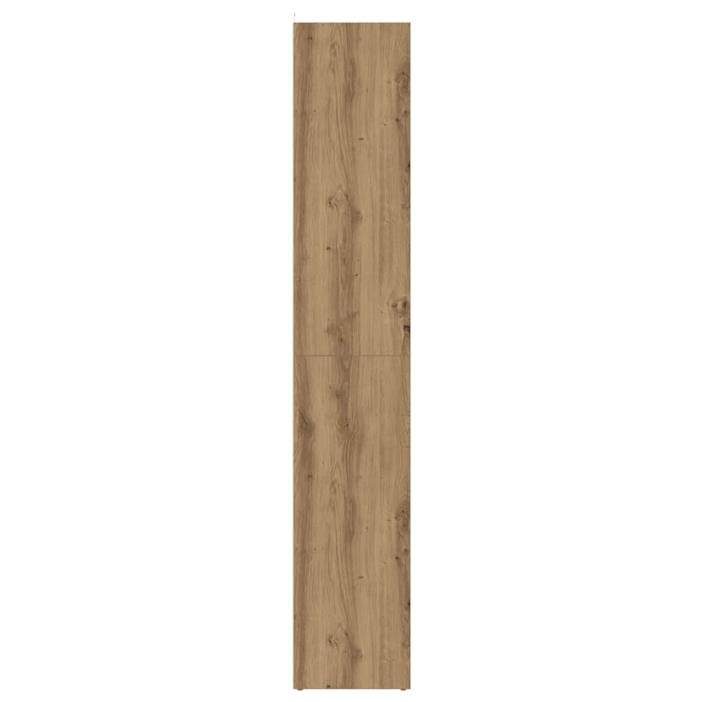 Boekenkast 36x30x171 cm bewerkt hout artisanaal eikenkleur