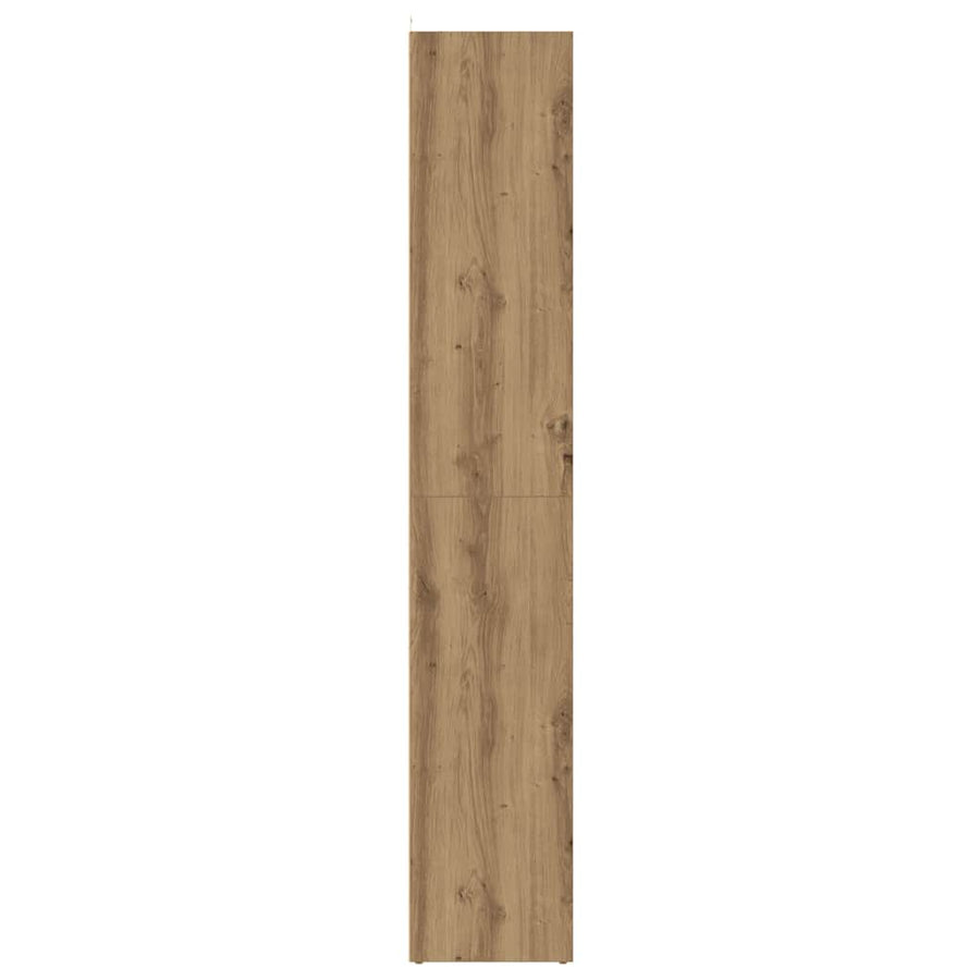 Boekenkast 36x30x171 cm bewerkt hout artisanaal eikenkleur