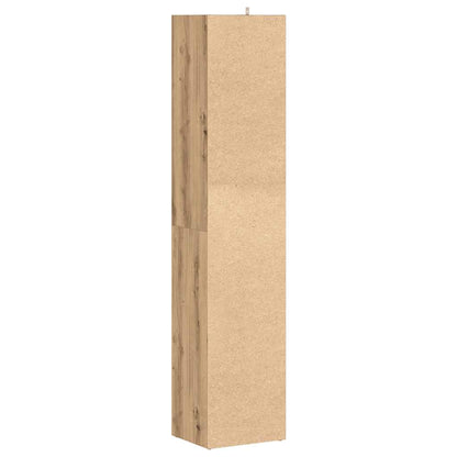 Boekenkast 36x30x171 cm bewerkt hout artisanaal eikenkleur