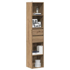 Boekenkast 36x30x171 cm bewerkt hout eikenkleur