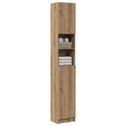 Badkamerkast 32x25,5x190 cm bewerkt hout eiken