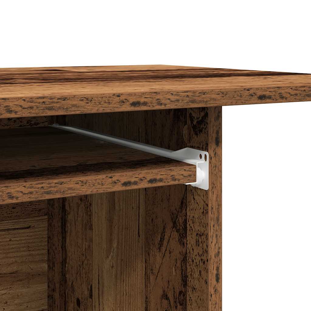 Computerbureau 80x50x75 cm bewerkt hout oud houtkleurig