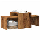 Coffee table set 100x48x40 cm treated wood old wood-colored