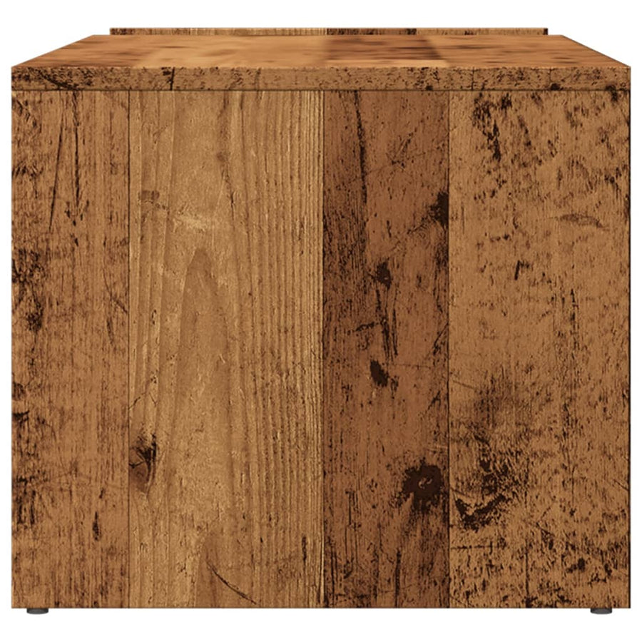 Salontafel 90x45x35 cm bewerkt hout oud houtkleurig