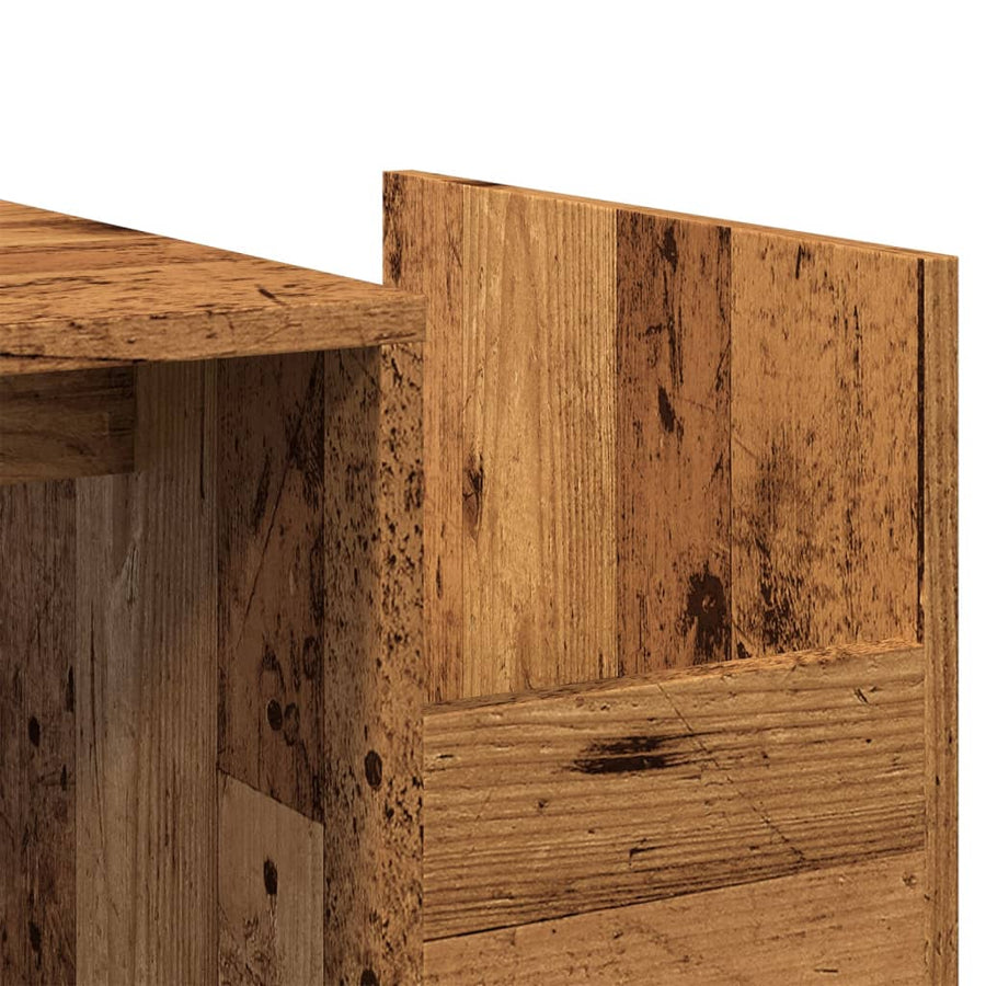 Salontafel 90x45x35 cm bewerkt hout oud houtkleurig