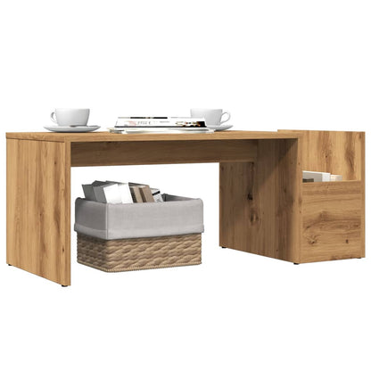 Salontafel 90x45x35 cm bewerkt hout artisan eikenkleurig