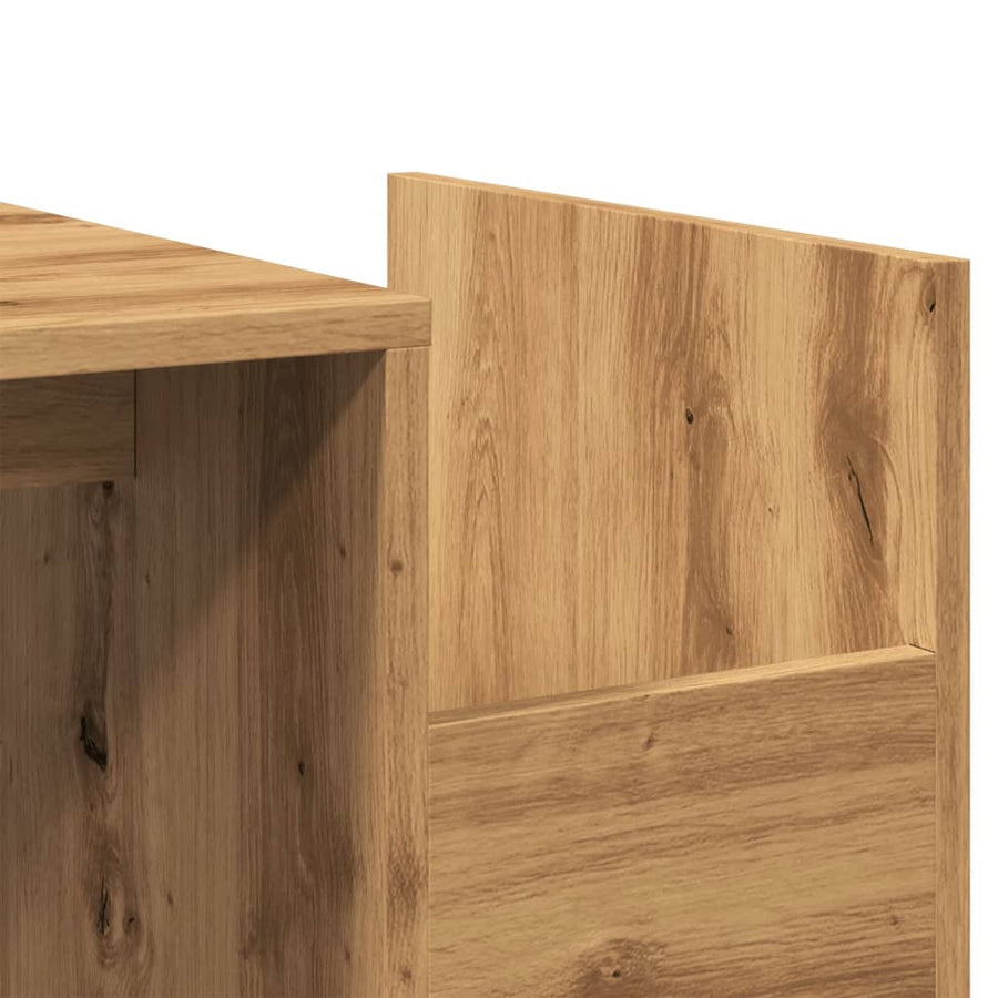 Salontafel 90x45x35 cm bewerkt hout artisan eikenkleurig