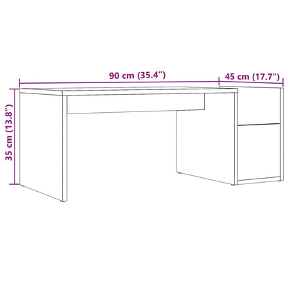 Salontafel 90x45x35 cm bewerkt hout artisan eikenkleurig