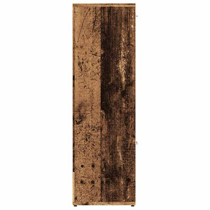 Boekenkast 90x28x90 cm bewerkt hout oud houtkleurig