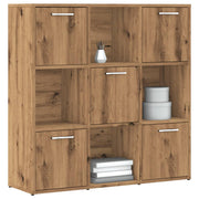 Boekenrek 90x28x90 cm bewerkt hout eikenkleurig