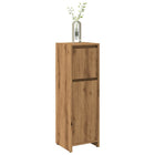 Badkamerkast 30x30x95 cm bewerkt hout eikenkleur