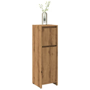 Badkamerkast 30x30x95 cm bewerkt hout eikenkleur