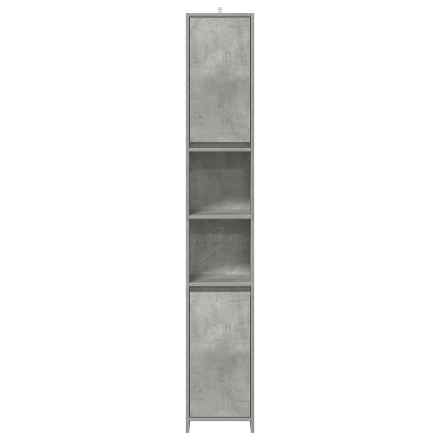 Badkamerkast 30x30x183,5 cm spaanplaat betongrijs