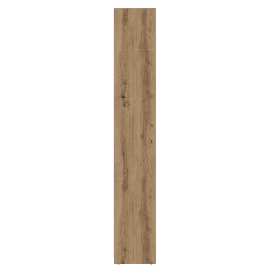 Badkamerkast 30x30x183,5 cm bewerkt hout artisanaal eikenkleur