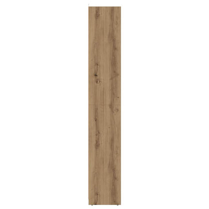 Badkamerkast 30x30x183,5 cm bewerkt hout artisanaal eikenkleur