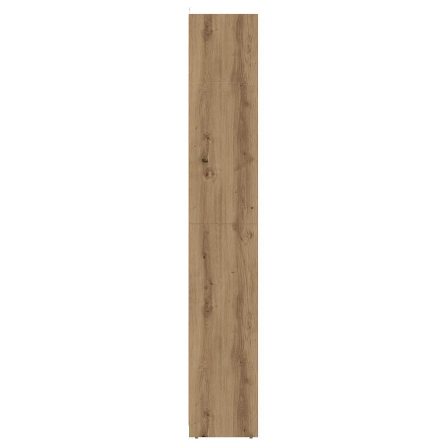 Badkamerkast 30x30x183,5 cm bewerkt hout artisanaal eikenkleur