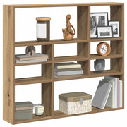 Wandschap 90x16x78 cm bewerkt hout eikenkleurig