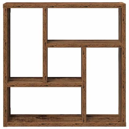 Wandschap 45x16x45 cm bewerkt hout oud houtkleurig